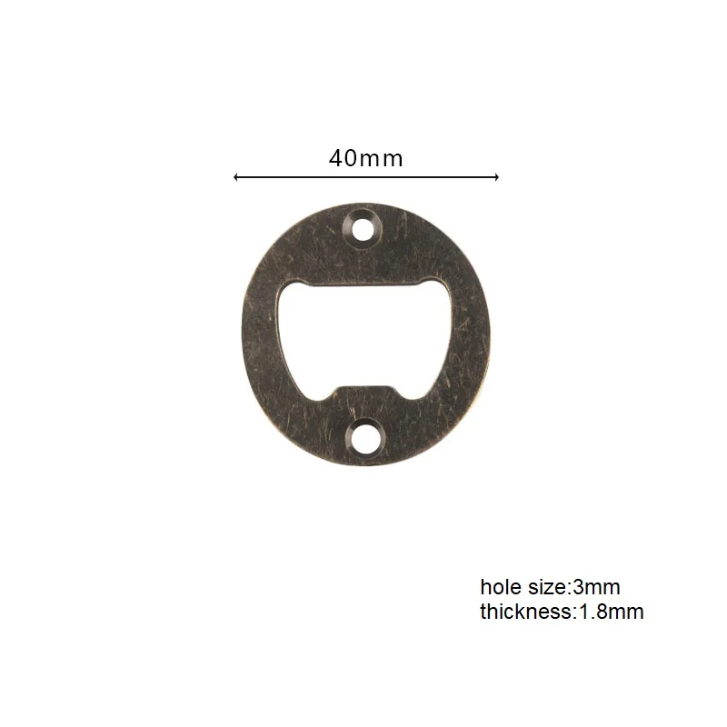 Metal Bottle Cap Opener Round Beer Bottle Opener Iron Art Bottle Cap Lifter Remover Hardware with Screw for Home Shop