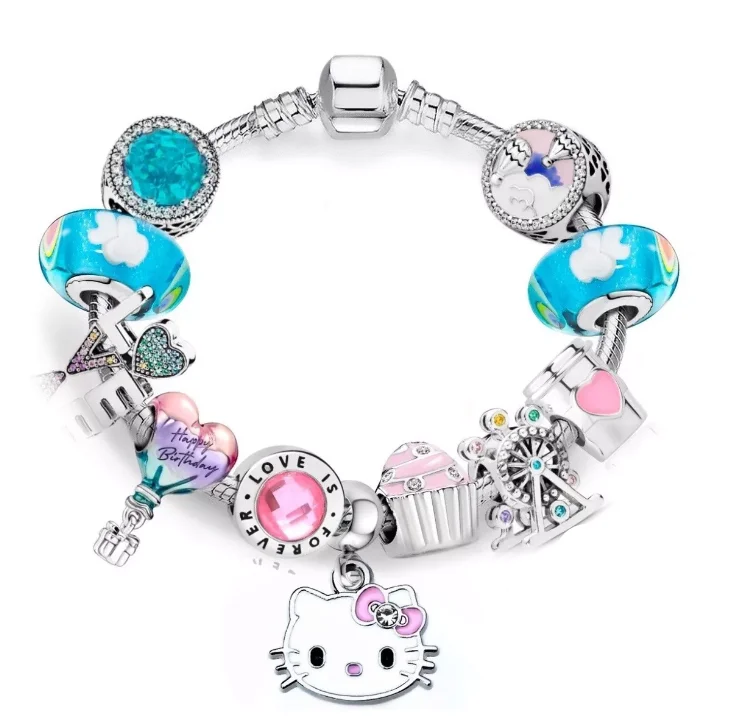 Fen di ювелирные изделия высокого качества hello kitty Коренастый Браслет Аниме Шарм браслет производитель