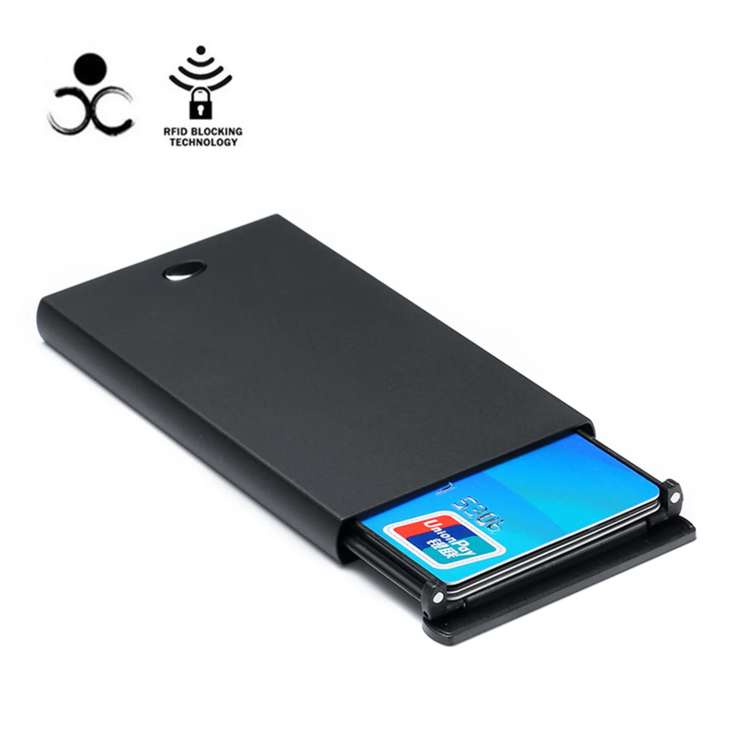  2020 новый дизайн изготовленным на заказ логосом Высокое качество Мужская алюминиевый сплав блокировки радиочастотной идентификации с отделением для кредитных карт простая в использовании кошелек