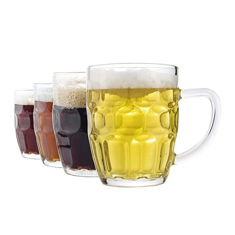 560ml Huge Capacity Beer Glass Mug With Handle Durable Glass Beer Cup Unbroken Glassware Custom Beer Glass
