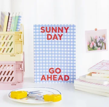 188 Page Korean Trellis Diary NoteBook Planner Blank Grid Horizontal Line Inner Page Notepad Daily Plan Yearly Agenda