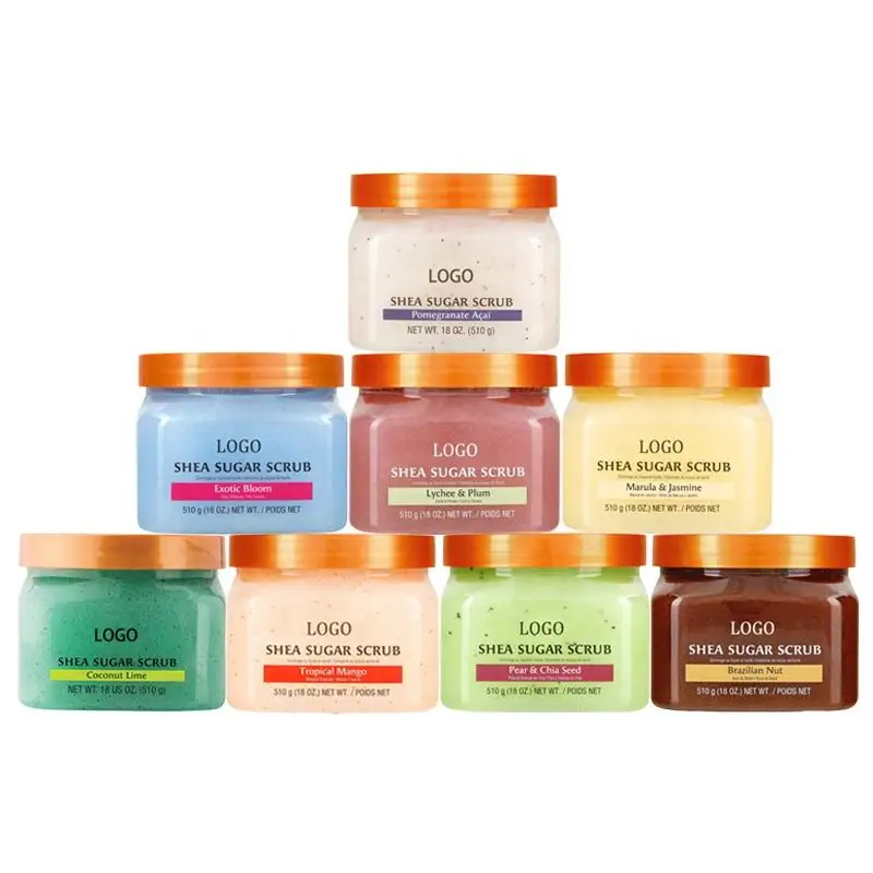 Оптовая продажа фирменная упаковка на заказ оптовая Органический сахар для лица кофе отбеливающие скрабы тела