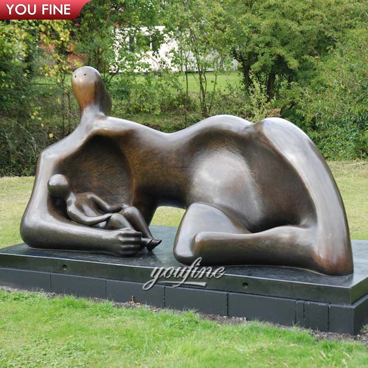 Современная Большая художественная садовая медная статуя Генри Мура абстрактная памятная бронзовая скульптура для