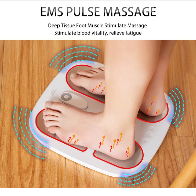2021 Vibrating Electric EMS Pulse Shiatsu Foot Spa Massager with Remote Control
