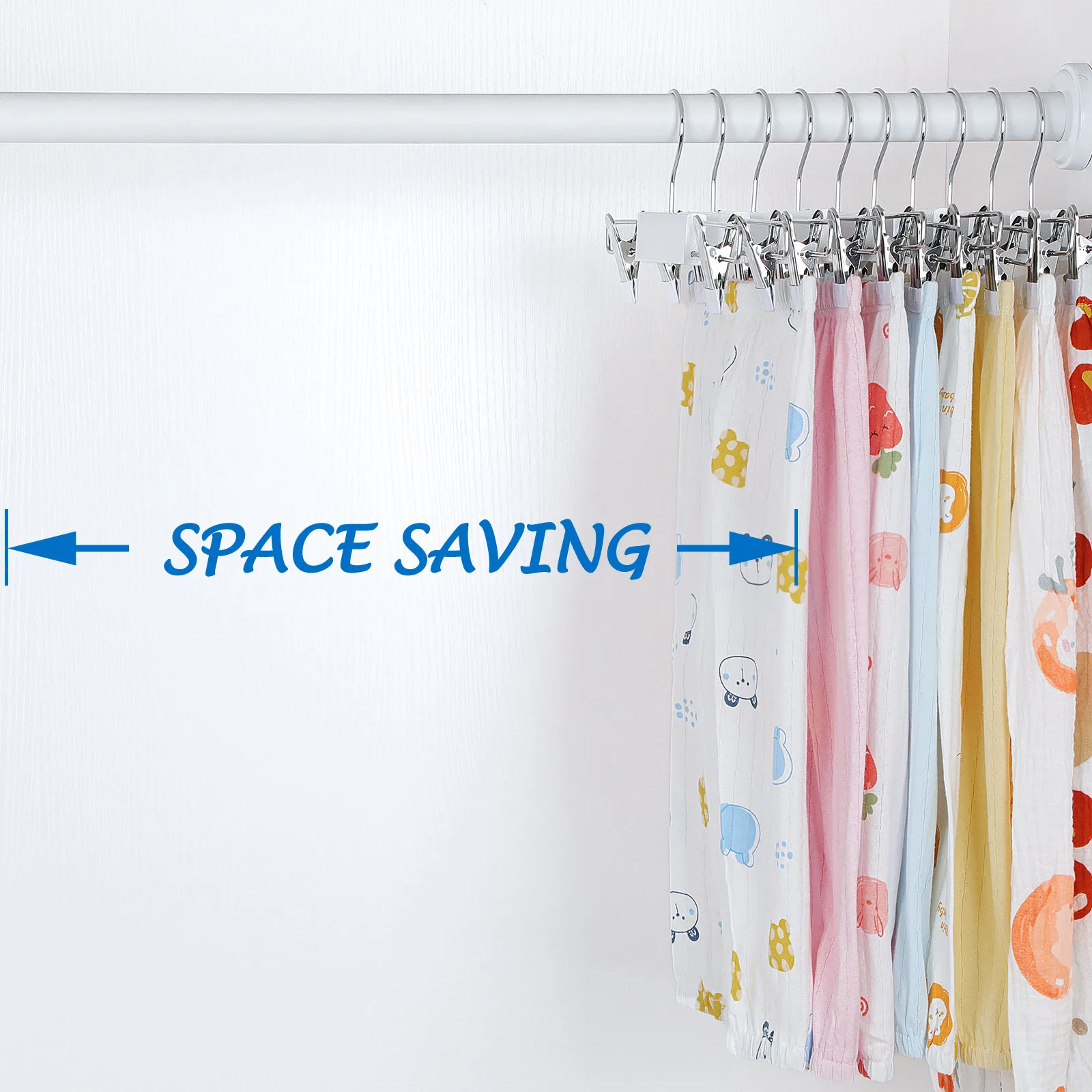 LINDON OEM Cute White Wooden Baby Kids Cloths Shop Display Hangers with Clips