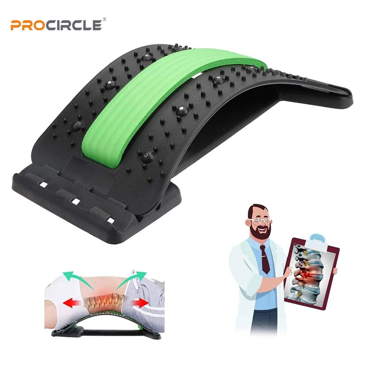 Многоуровневый массажер для спины, устройство для поддержки поясницы, улучшенный Растяжитель спины с магнитными точками акупрессуры