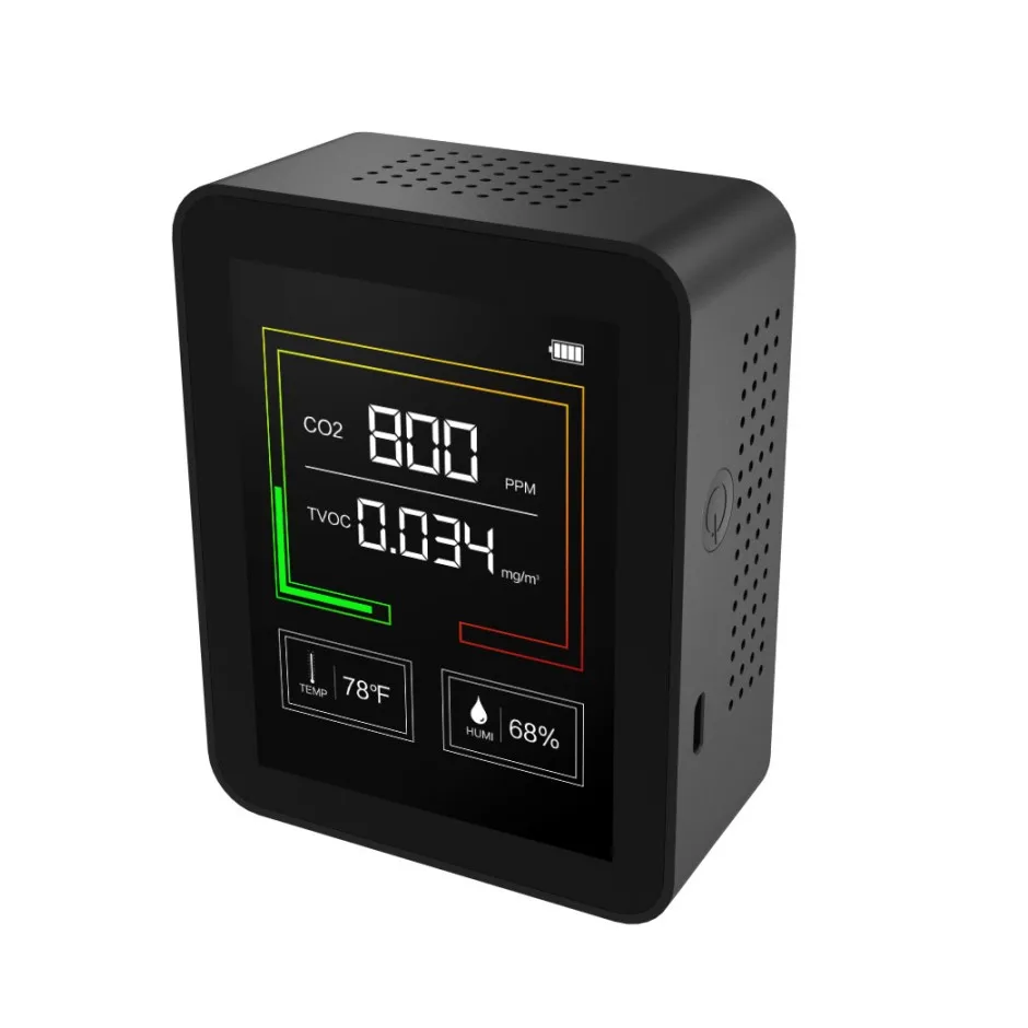 
Hot sale Desktop air monitor CO2 detector TVOC humidity and temperature to Japan Germany Spain 
