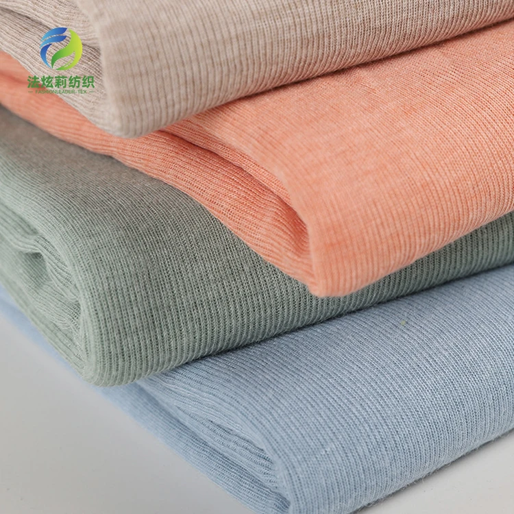 Oeko-tex 100  Lenzing Tencel Lyocell Knitted Jersey 2*1rib Fabric For T-shirt