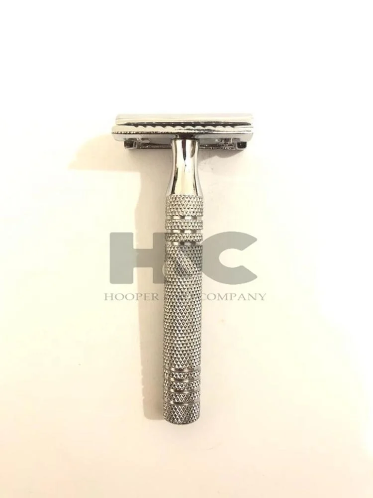 Long Handled Chrome Plated Double Edge Safety Razor for Classic Shaving Sustainable Stainless steel custom design