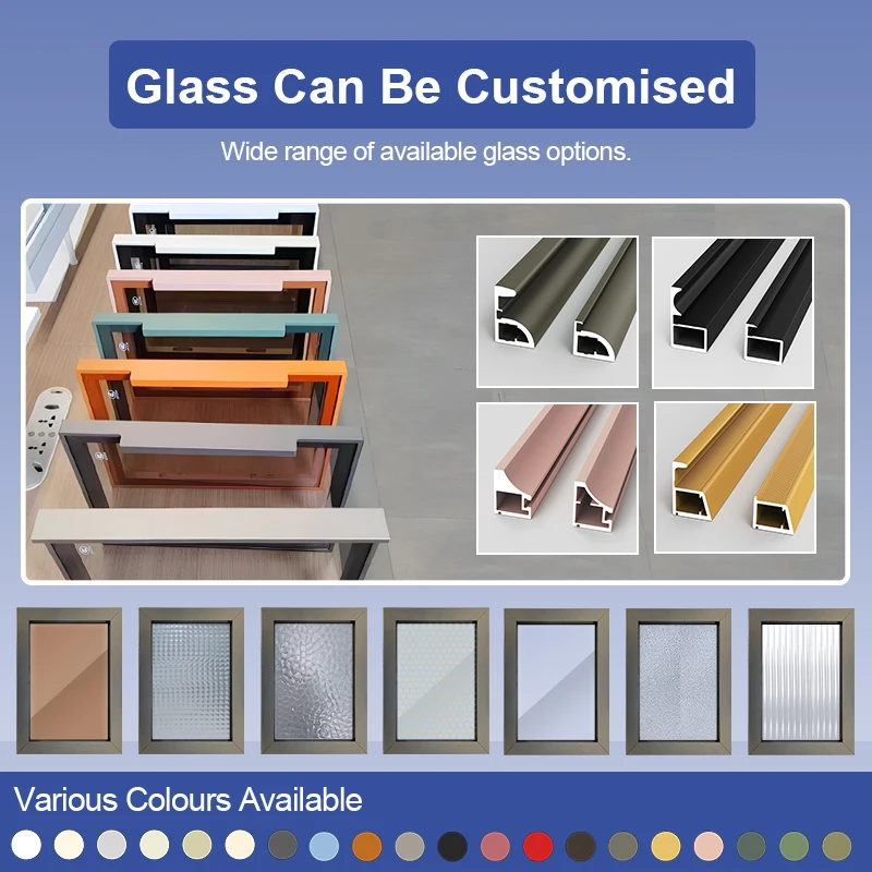 Aluminum Profile Wardrobe Closet Glass door Frame Aluminum Glass Door and Window Frame
