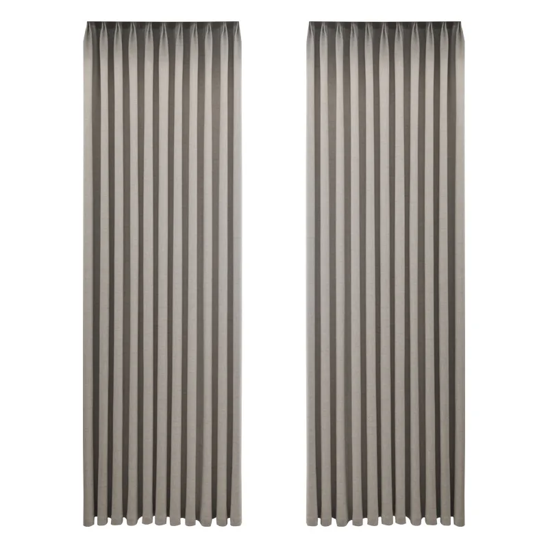 Free machining Custom Size and Width Blackout linen curtains 2.8 meter width home textile linen window curtains