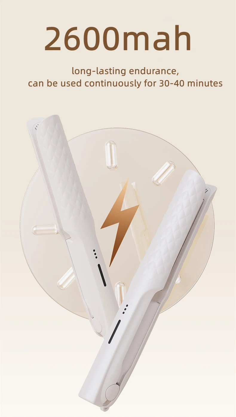 Wireless Hair Straightening Splint with Intelligent Temperature Setting USB Charging