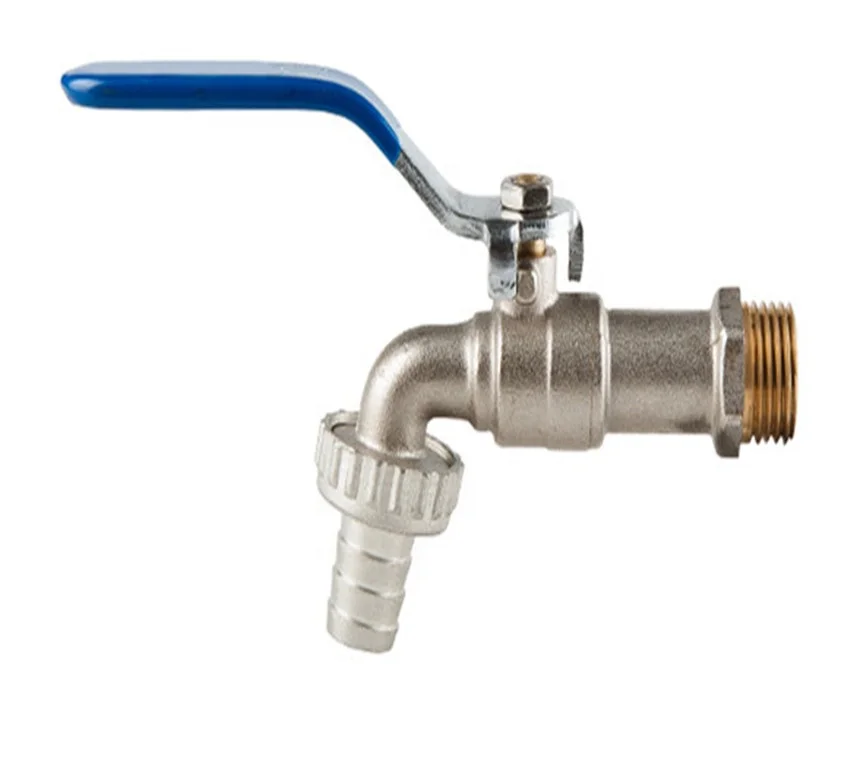 Manufacturer Promotion Home Kitchen Brass Bibcock Faucet External Thread Connection Ball Valves Water Washing Machine PVC Basin