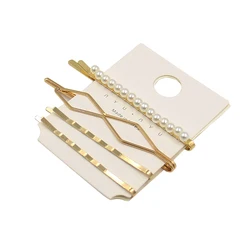 Pearl hairpin gold and silver hair accessories clip unique pearl hair barrettes