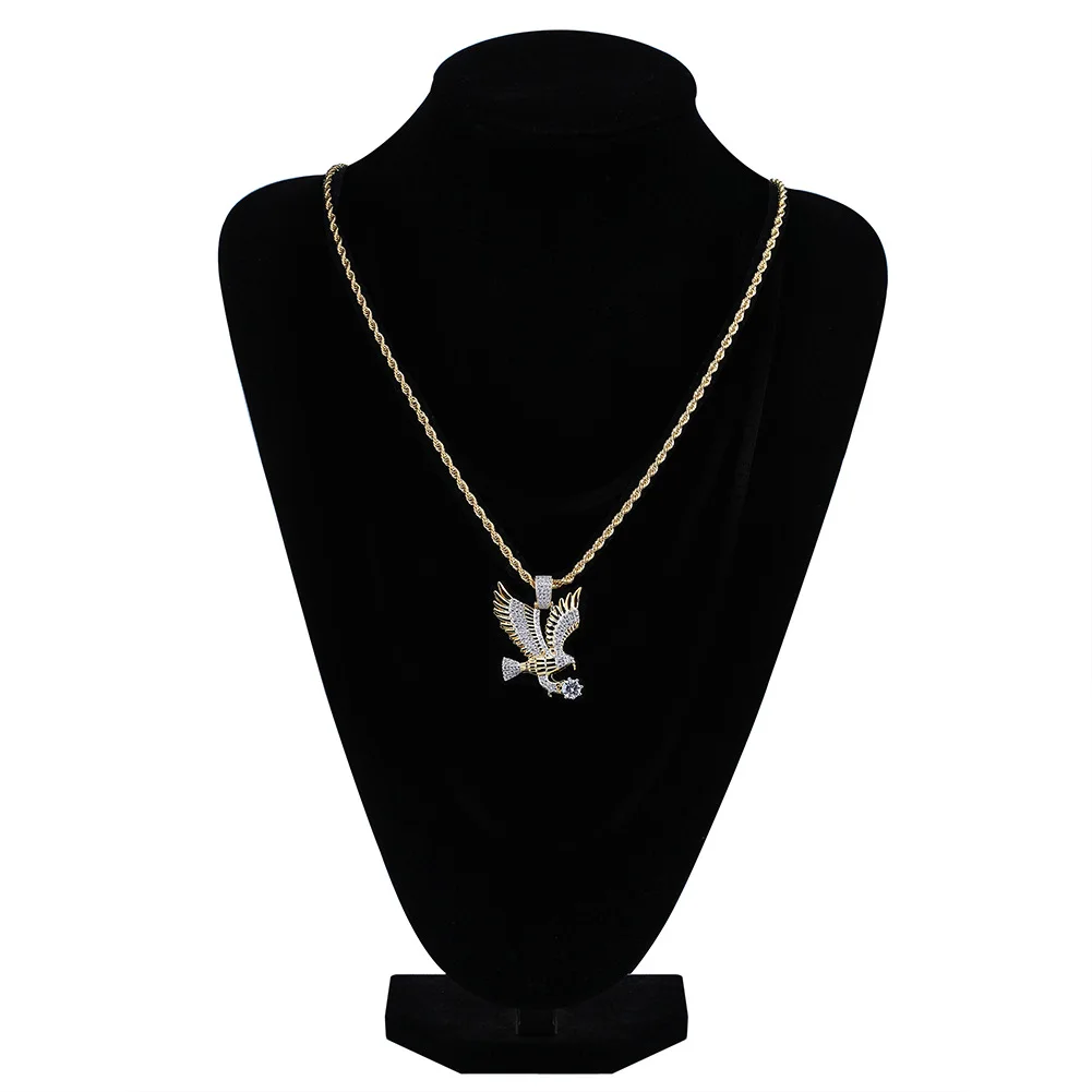 Popular Selling Jewelry 24k Gold Plated Jesus Pendant Necklace Eagle Gold Pendant
