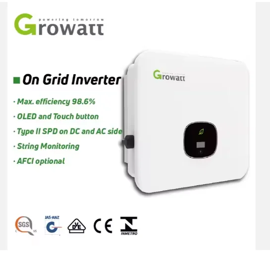High Quality Growatt MIN 2500-6000TL-X Grid Tie Inverter 5-Year Warranty Single Phase 2MPPT Trackers Pure Sine Wave Home Use