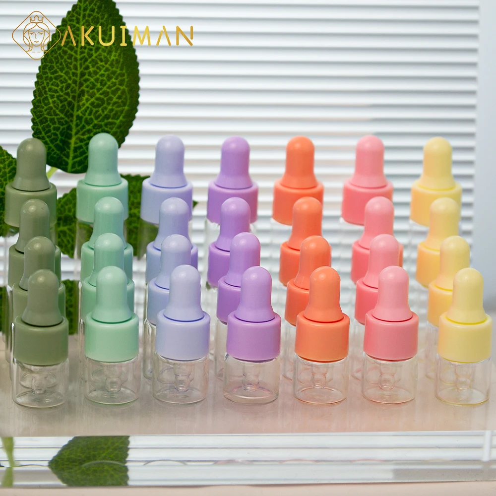 tall cylinder shaped clear glass dropper bottles bottle with for capillary product 3ml leak proof