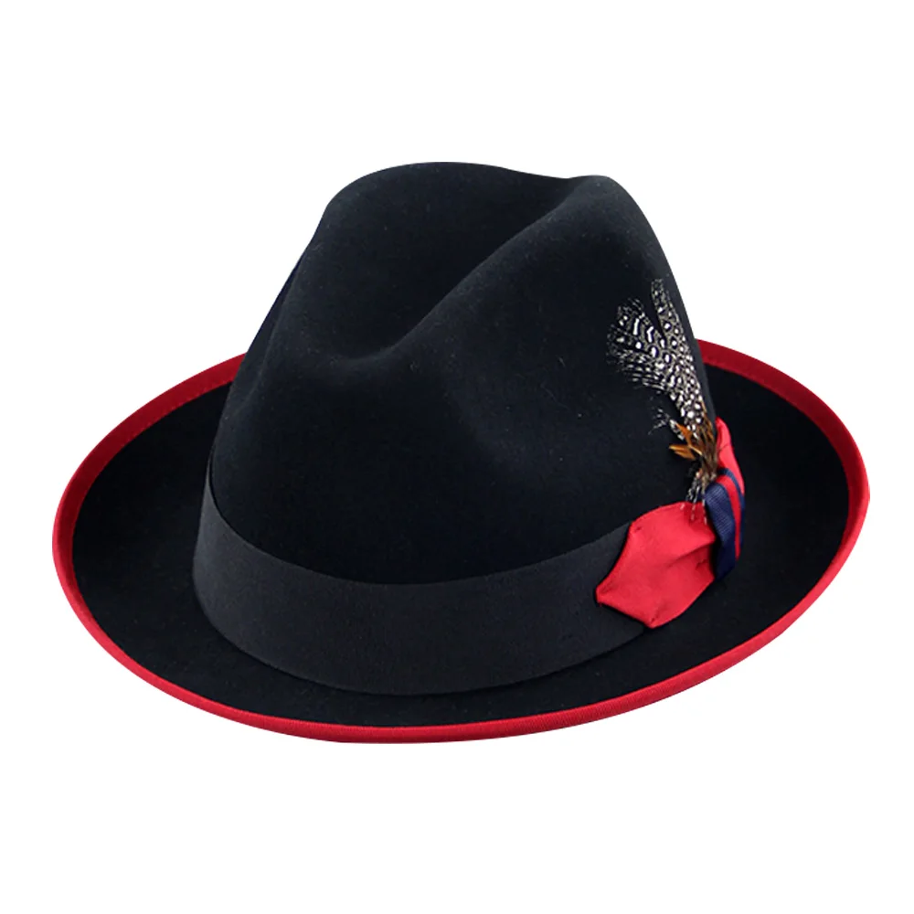 Lihua Winter Hat Wholesale New Fashion Hamburg Hat Solid Color Unisex Wool Felt Hat