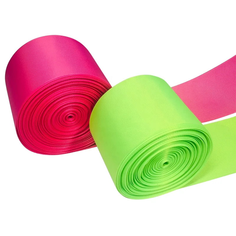 Factory Wholesale 3 inch 75mm Solid Color Grosgrain Ribbon For Bows