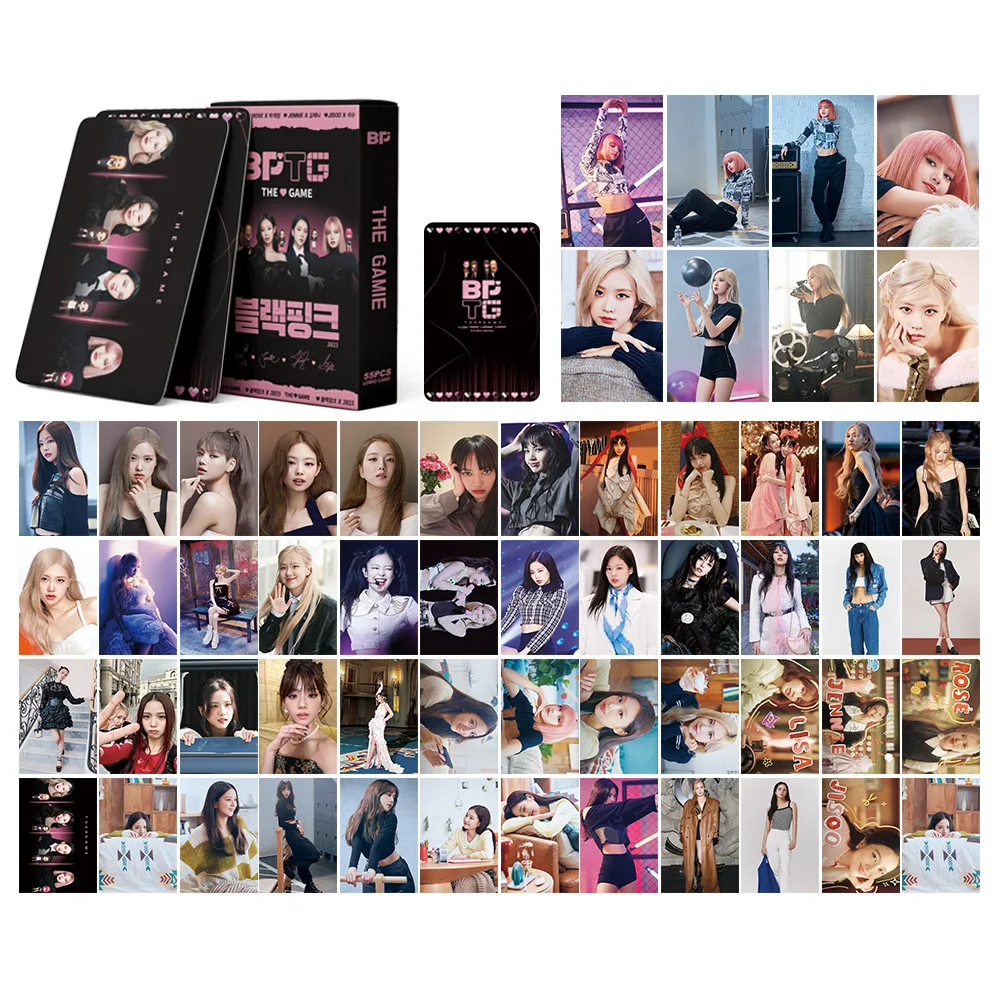 MARKIF Black Pink Merch 55 Pcs Black Pink Lomo Card New Album Black Pink Photocard Kpop Merchandise