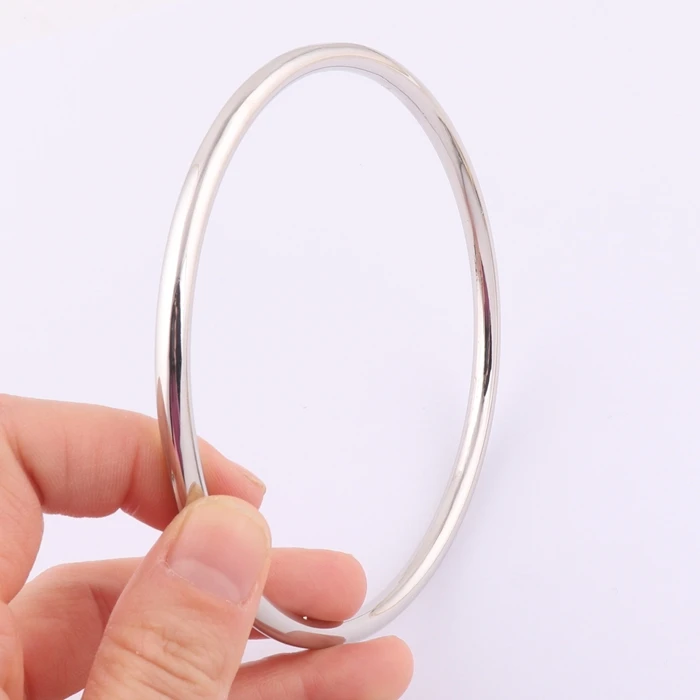 high quality silver color large size 100mm zinc alloy metal round o ring buckle handle for bag accessories