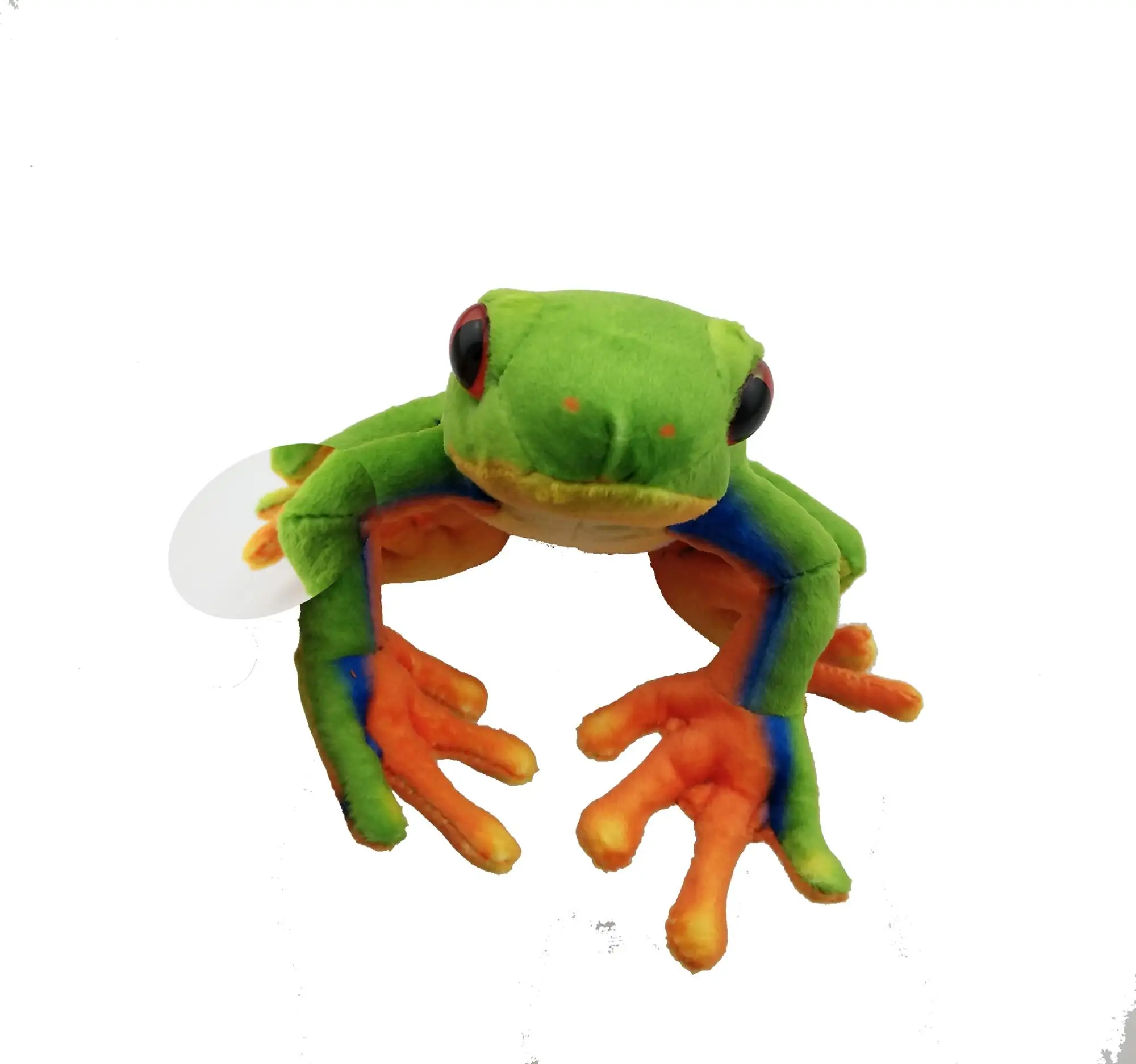 high quality Realistic green frog  plush toy