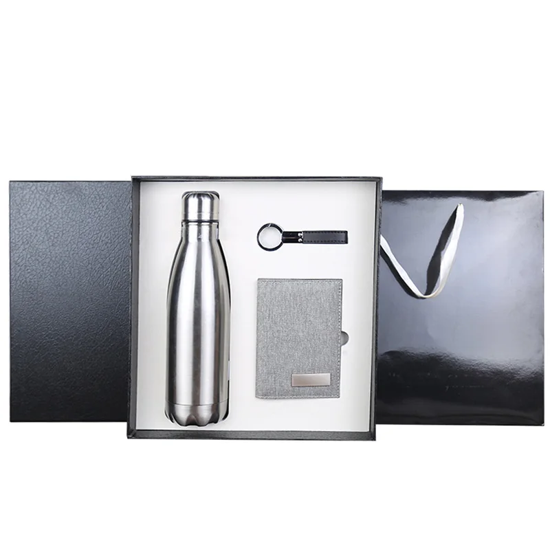 Marketing Products Passport Book Stainless Steel Vacuum Cup Luxury Keychain Customized Promotion Gifts Set