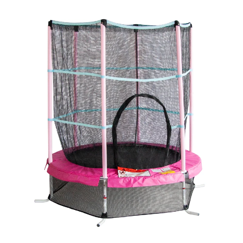 55 inch Macaron color scheme Trampoline for Kids Outdoor & Indoor Mini Toddler Jumping Toys rebounder Trampoline for sale