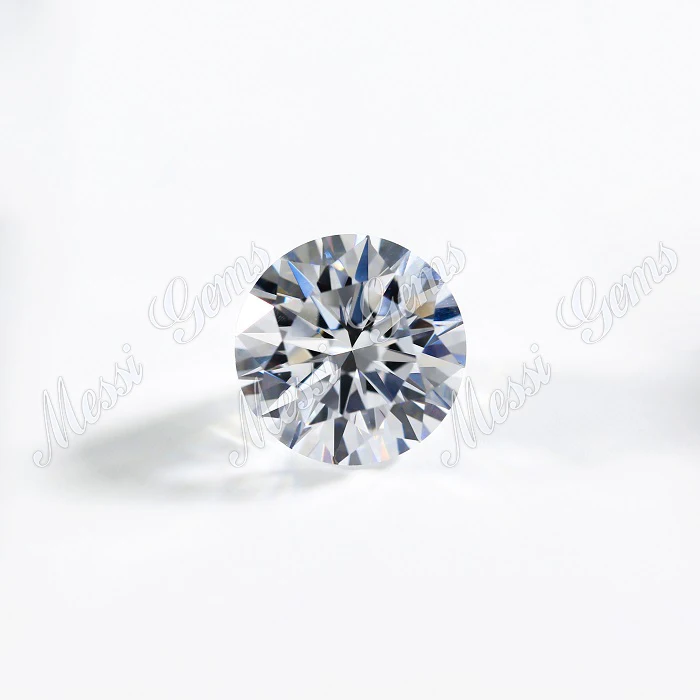 0.8mm to 3.0mm machine cut round  white color aaaaa cubic zirconia stone