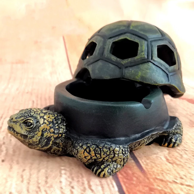 Wholesale Hot Selling Smoking Accessories Tortoise Cigarette With Cover Ashtray Bracket
