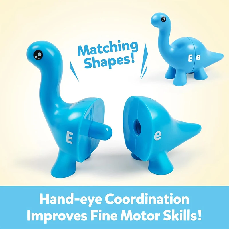 Children Montessori Learning Toy Alphabet Educational Tool Alphabet Match Letters Matching Game Dinosaur Toys