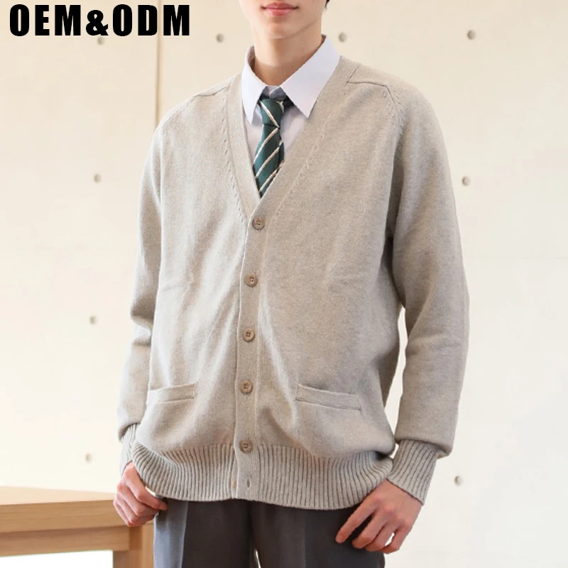 school cardigan sweaters jk uniform men college sweater custom letterman school cardigan custom cotton knit sweater