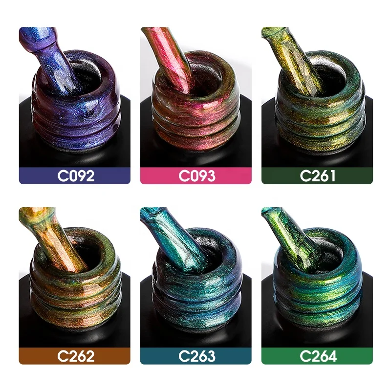 ROSALIND Gel Nail Polish Brand Manufacturer Custom Best Seller 15m Long Lasting UV Led Firework Cat eye Gel Polish Magnetic 9D