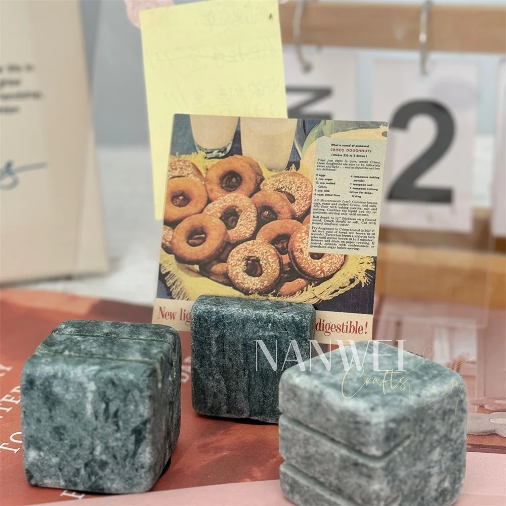 NANWEI роскошный полезный зеленый цветок куб мрамор визитные карточки держатель для фото для рабочего стола