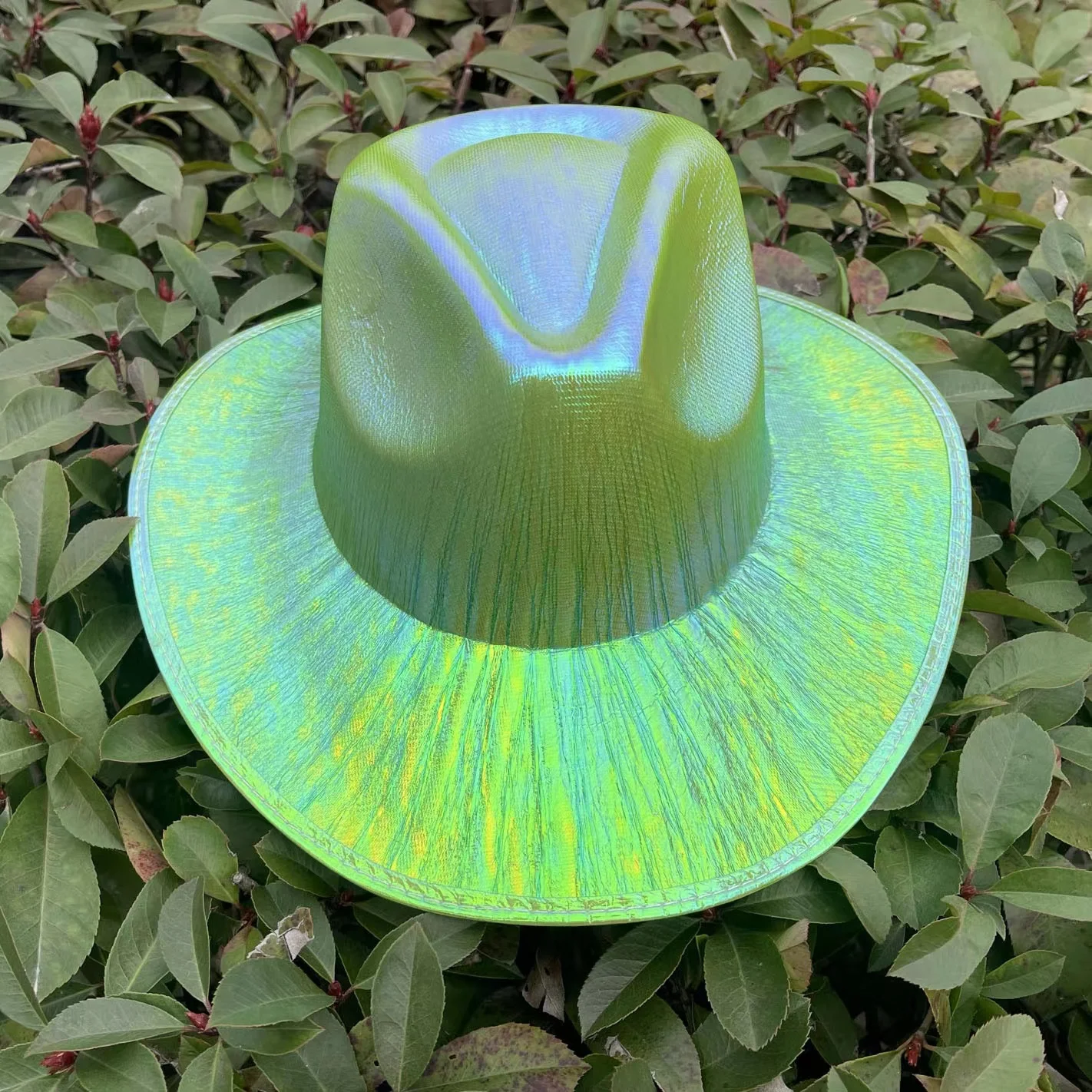 2022 Customizable Festival Event Party Supplies Colorfully Crazy Carnival Hats Plastic Cowboy Cap Glitter Festival Party Hats
