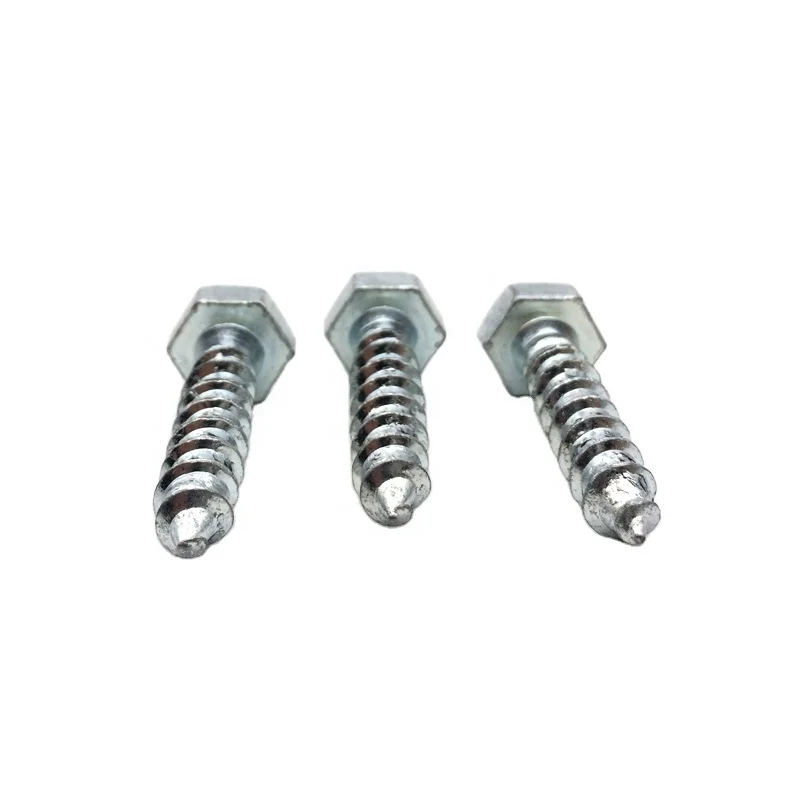 Factory price all size Stainless steel Hex Head furniture Wood screw Lag bolts DIN571 self tapping screws