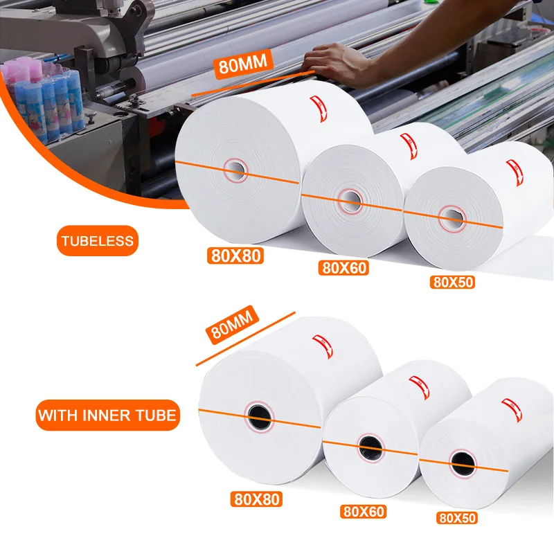 High quality thermal paper roll 80mm 57x30 thermal paper roll thermal paper roll