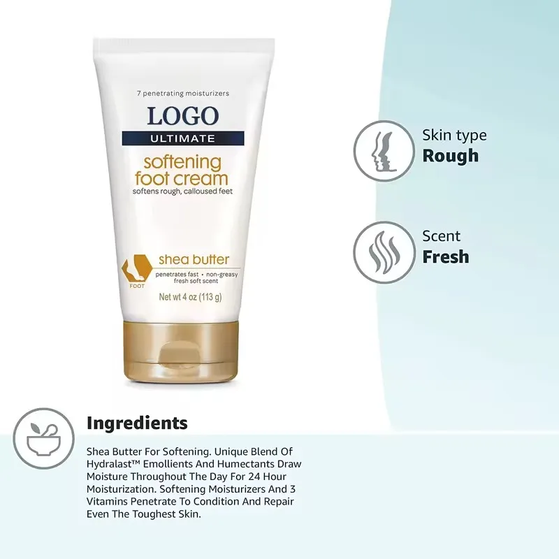 Soft Foot Lotion Moisturizing Rough Dry Skin Silk Peptide Matrix Softening Foot Cream