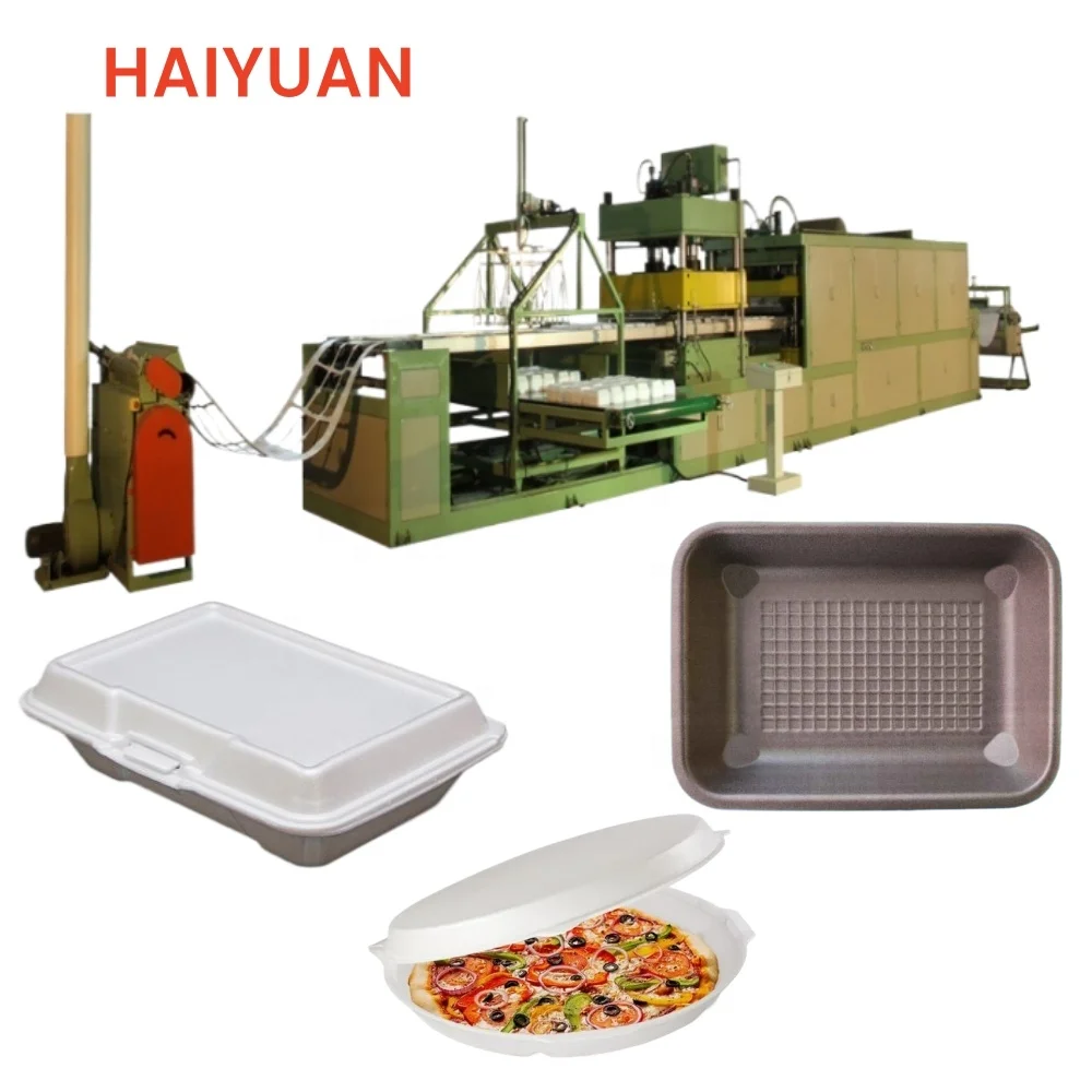 Small low price polystyrene foam chicken tray plate machine multi functional PS foam disposable plate food box making machine