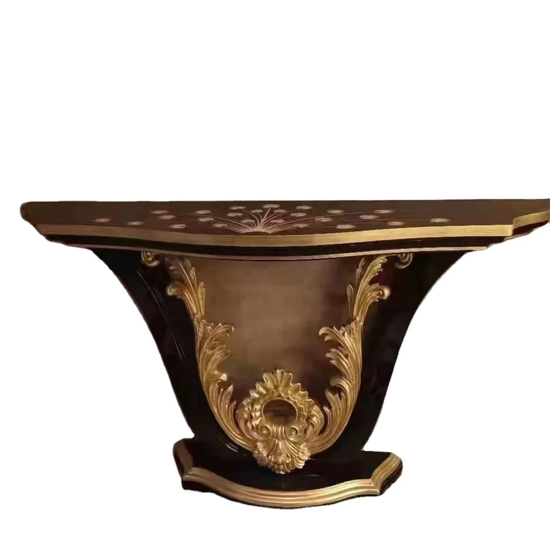 Wholesale Luxury Solid Oak Wood Console Entry Table Wall Cabinet Elegant French Sideboard for Home Furniture Hall School Use