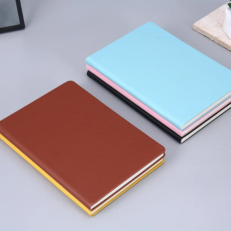 Custom cover A4/A5/B5/A6/A7 Notebook Thick Book Thickened pu leather Large Notepad Soft Diary school notebook