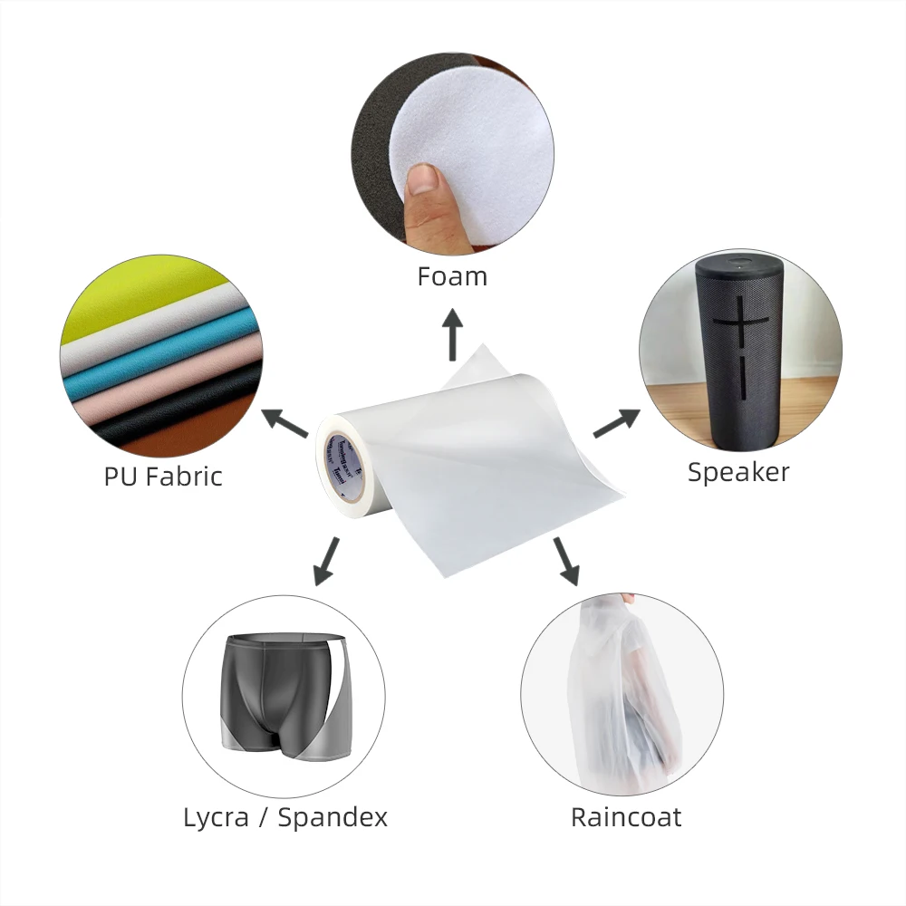 Tpu Double Sided Hot Melt Adhesive Film for Laminating Fabric