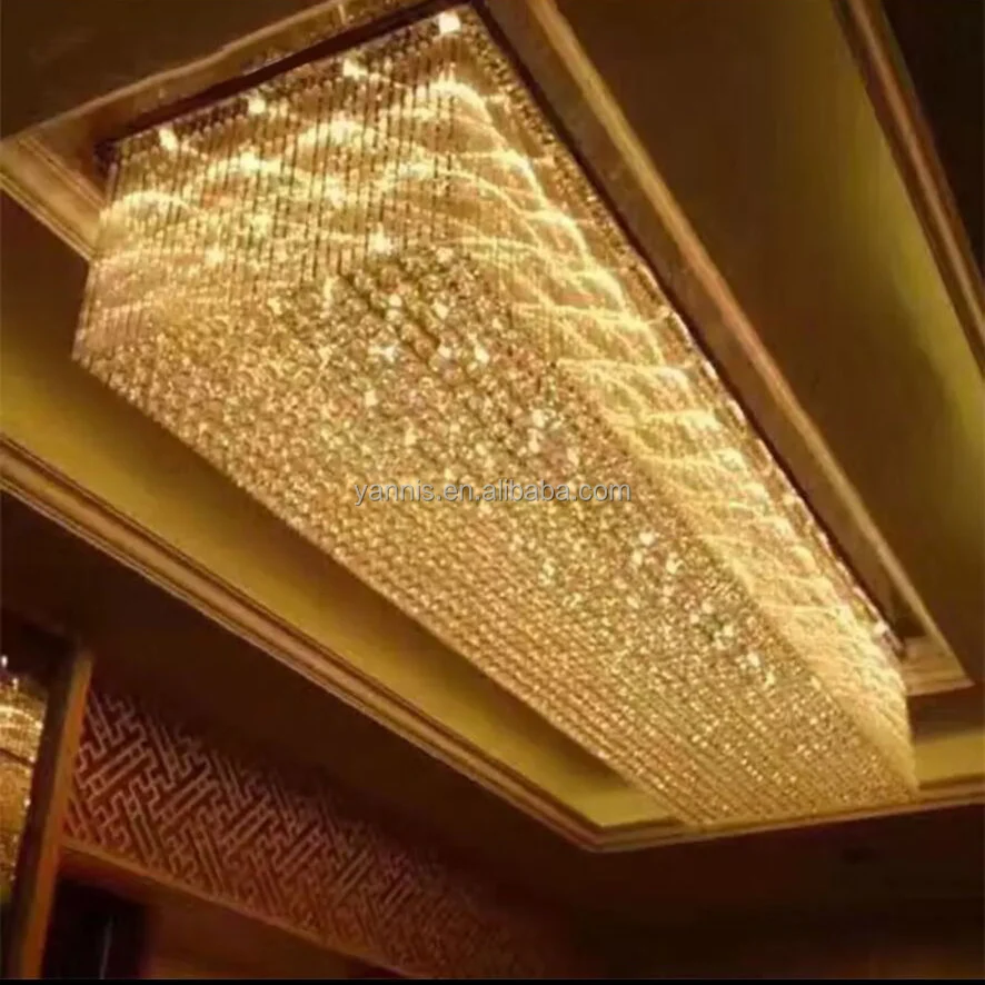 Modern Crystal Chandelier Large Luxury Gold big Led high ceiling chandeliers pendants