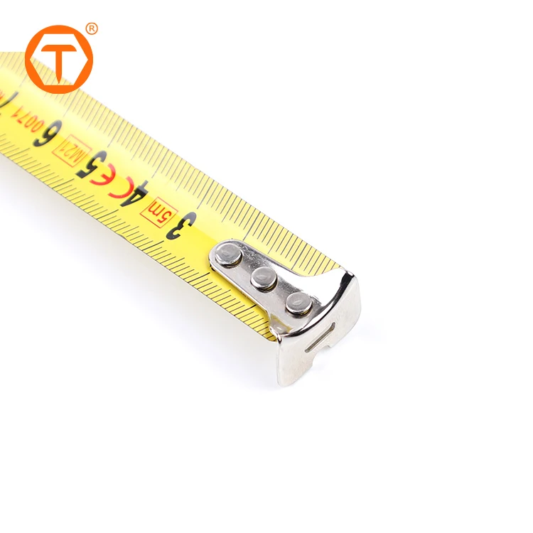 custom logo quality black adhesive round metal case self locking stainless steel 25 ft long inch measure tape