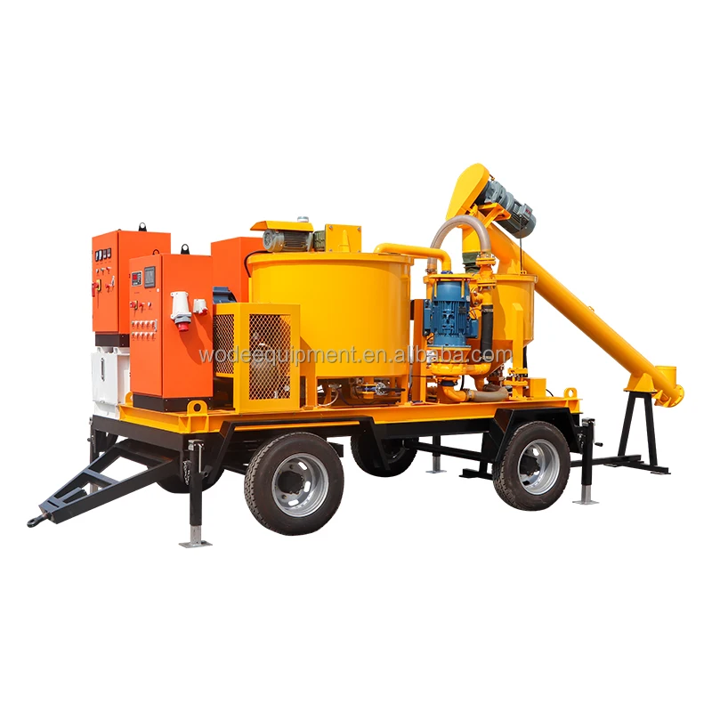 tunnel Convenient Operation grouting machine with diesel engine driven tbm grout plant for sale
