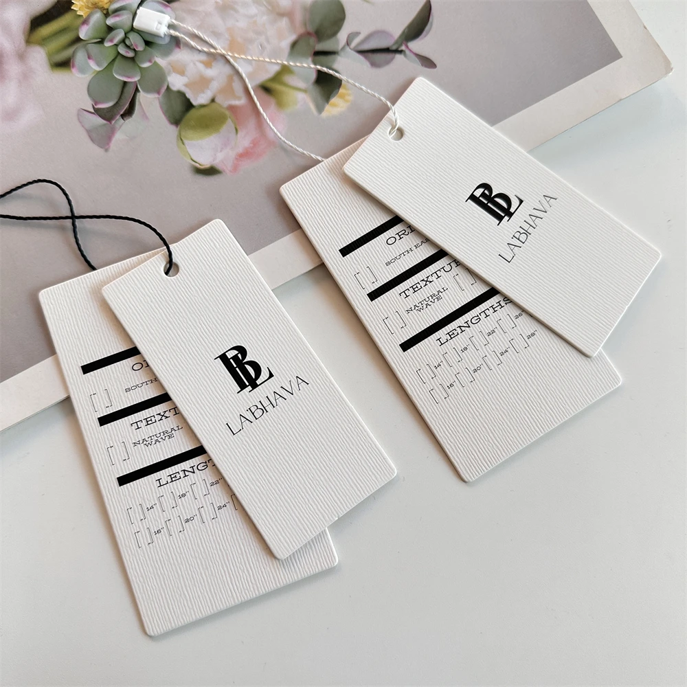 Hot Sale Custom Printing Hang Tags For Clothing Free Samples Fashion Texture Embossed Hangtag Garment Swing Tags With Logo