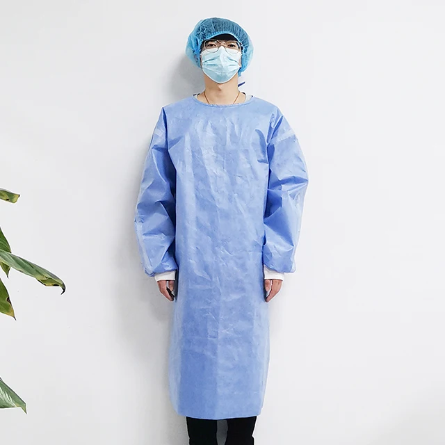 Прямая поставка с фабрики, разноцветный пластиковый фартук Cami 1 2 3, одноразовый медицинский нетканый медицинский Халат Sms для хирургической изоляции
