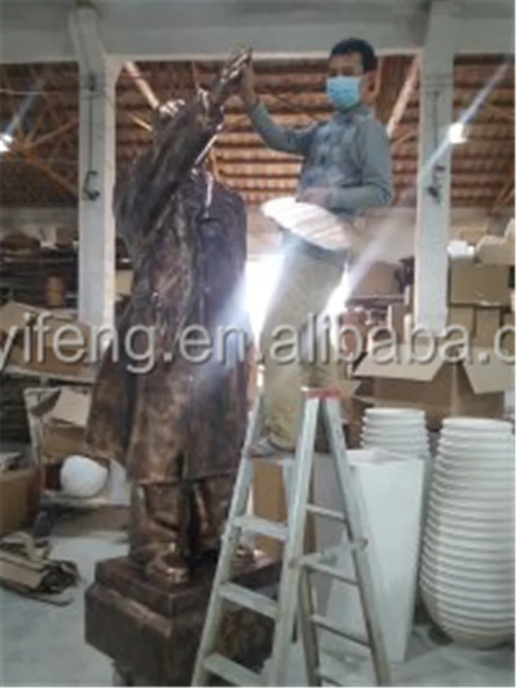 Chairman Mao Sculpture Mao Zedong Stand Statue Jade-Like Great Man Effigies