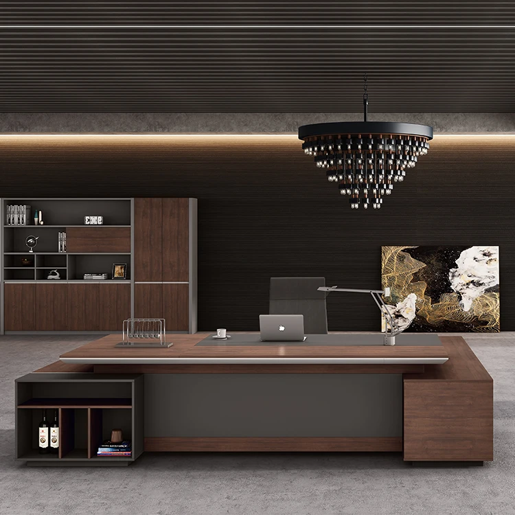 New modern office furniture latest office desk luxury office table designs ceo executive desk manager L shaped mdf table