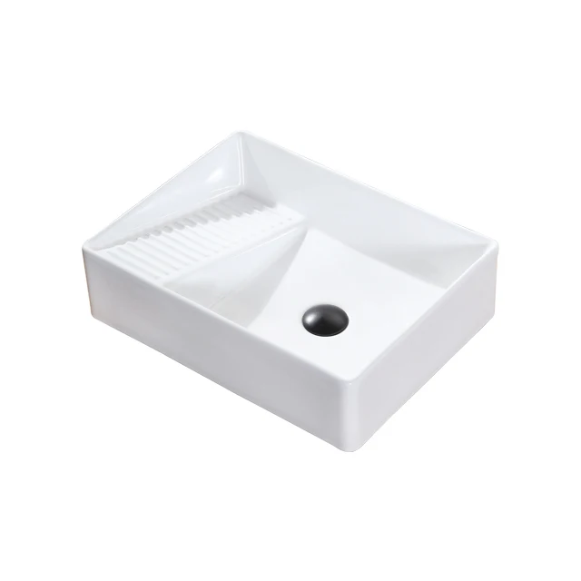 Counter Top Washing Laundry Sink Ceramic High Quality Laundry Room Sink With Wash Board